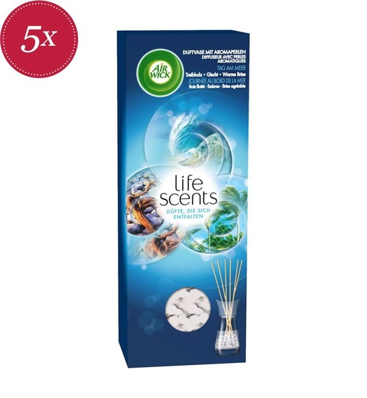 Air Wick - 5er-Set Duftspender Airwick Life Scents Tag am Meer - 5 x 30 ml