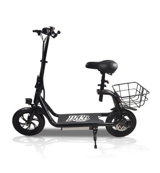 PLAY4FUN - Elektro-Roller mit Sitz Piki City 350W - Schwarz