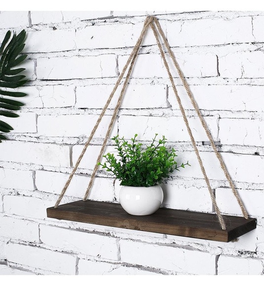 Home - Holz-Wandregal 60 x 13 cm - Braun