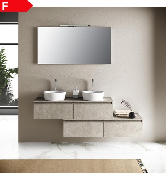 TFT - Home Furniture - 8-Teiliges Ensemble Yoka - Weiss und Taupe