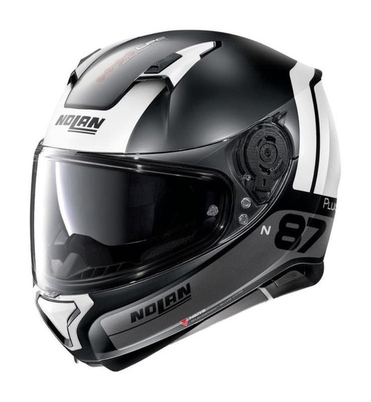 Nolan - NOLAN - Motorradhelm N87 P Distinctive N-Com - Schwarz und Weiss