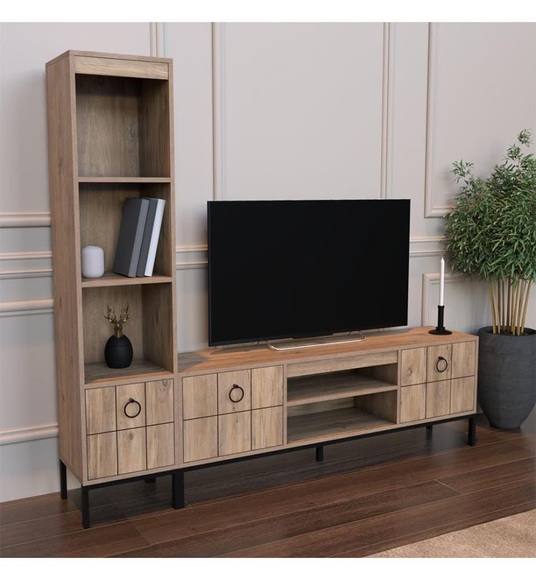 Home - TV Stand - Antike Braun