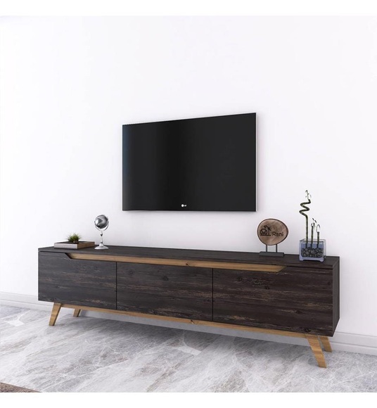 Home - TV-Möbel - Braun und Hellbraun - Hellbraun und Braun