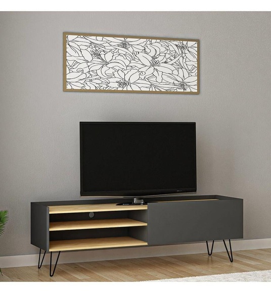 Home - TV-Möbel Veronica - Beige und Anthrazit