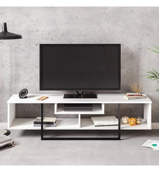 Home - TV-Möbel Asal - Schwarz und Weiss