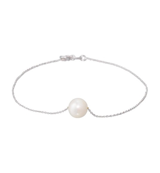 Accessory - Armband aus Gold Single pearl - Silber