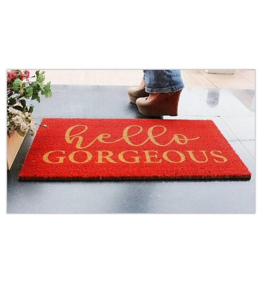 Home - Fussmatte Gorgeous - 70 x 40 cm - Rot und Braun
