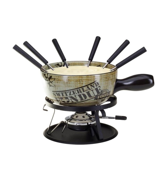 Nouvel - Käsefondue Switzerland, Ø 22 cm - Beige und Grau