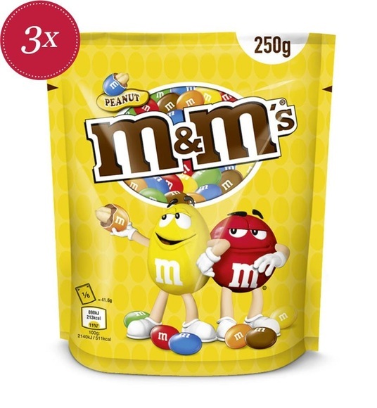 M&M'S - Peanut - 3 x 250 g;