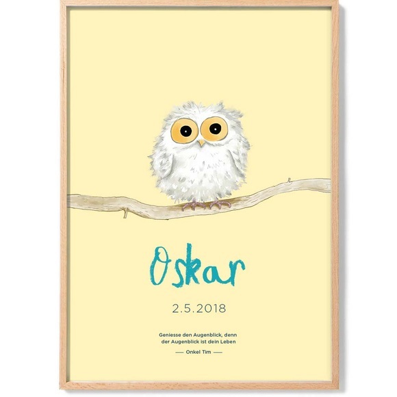 Geburtsposter von Librio - Das individuelle Geschenk zur Geburt