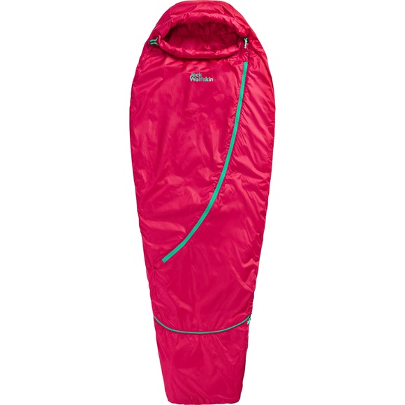 Jack Wolfskin Schlafsack für Kinder Grow UP Dreamer left violett pink dahlia
