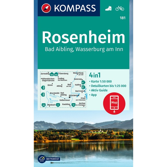 Kompass Verlag WK 181 Rosenheim, Bad Aibling