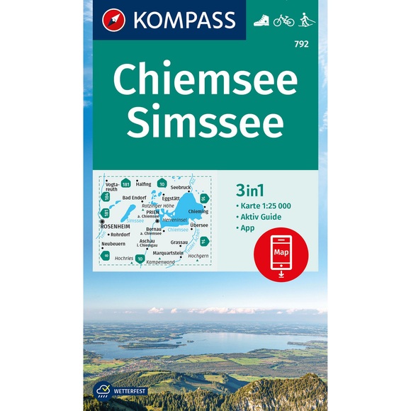 Kompass Verlag WK 792 Chiemsee - Simssee