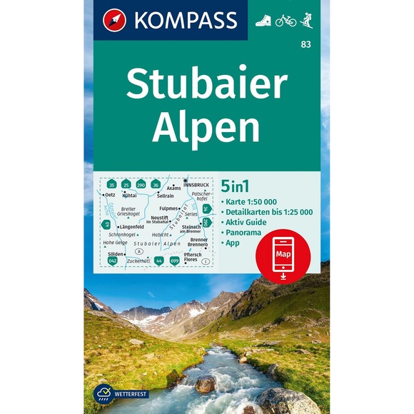 Kompass Verlag WK 83 Stubaier Alpen