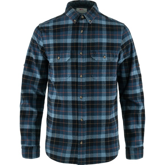 FJÄLLRÄVEN Herren Flanellhemd Singi Heavy dunkelblau | M