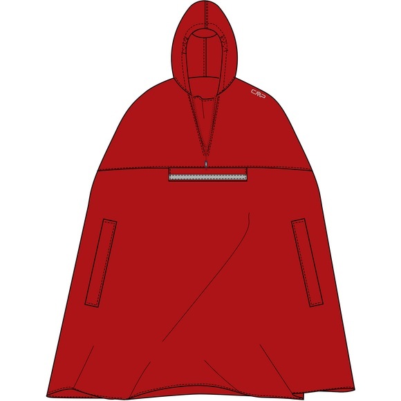 CMP Kinder Junior Regencape (Größe 140, Rot)