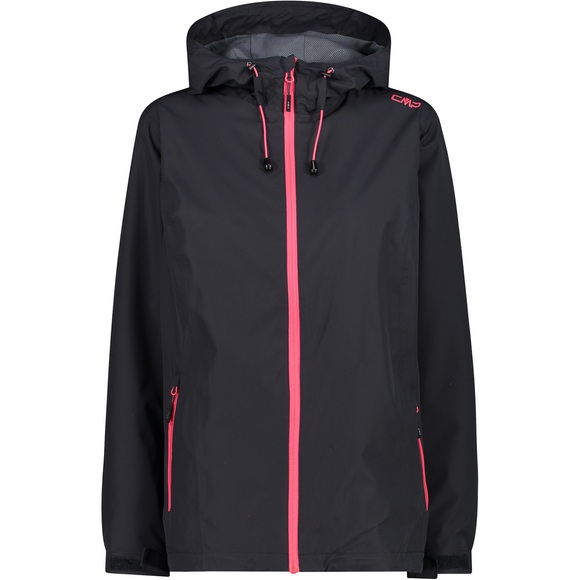 CMP Damen Rain Fix Hoodie Jacke (Größe 3XL, Grau)