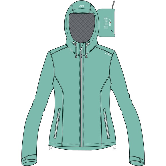 CMP Damen Rain Fix Hoodie Jacke