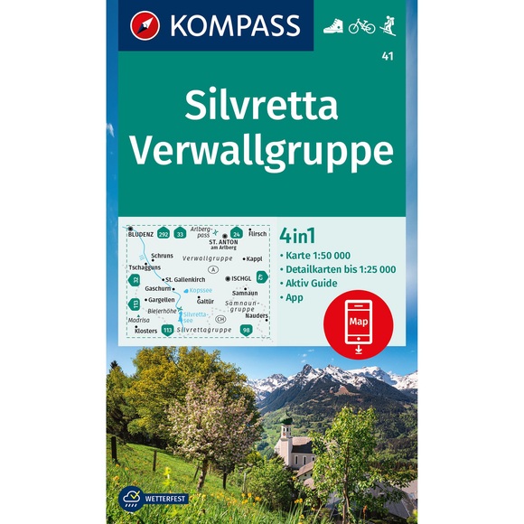 Kompass Verlag WK 41 Silvretta - Verwallgruppe