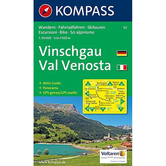 KOMPASS Wanderkarte Vinschgau /Val Venosta