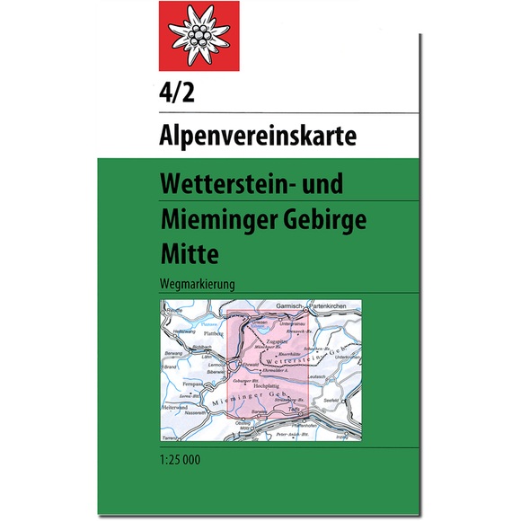 Alpenvereinskarte Wetterstein- und Mieminger Gebirge, Mitte