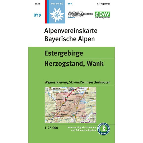 DAV AV-Karte BY 9 Estergebirge, Herzogstand, Wank