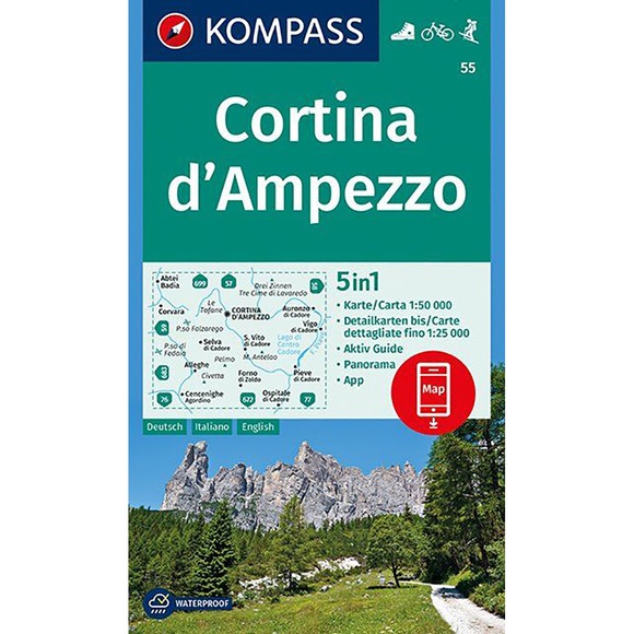 Kompass Verlag WK 55 Cortina d'Ampezzo