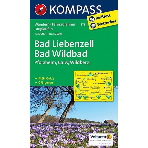 Kompass Karte Bad Liebenzell, Bad Wildbad