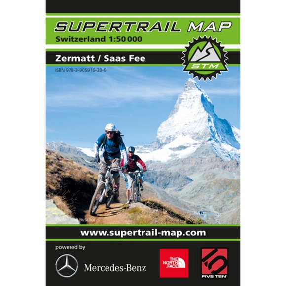 Supertrail Map Zermatt / Saas Fee