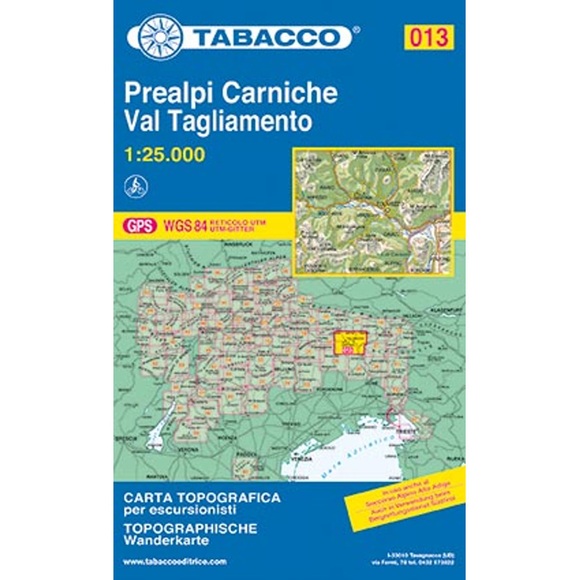 Tabacco Prealpi Carniche - Val Tagliamento 013 Wanderkarte