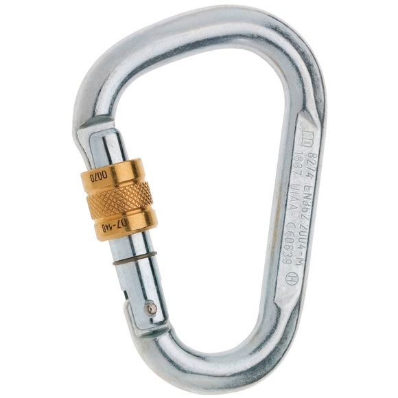 Edelrid HMS Karabiner Steel, Screw silver 2019 Karabiner