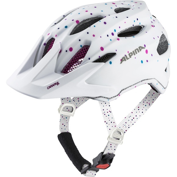 Alpina carapace JR Kids helmet / / polka white dots