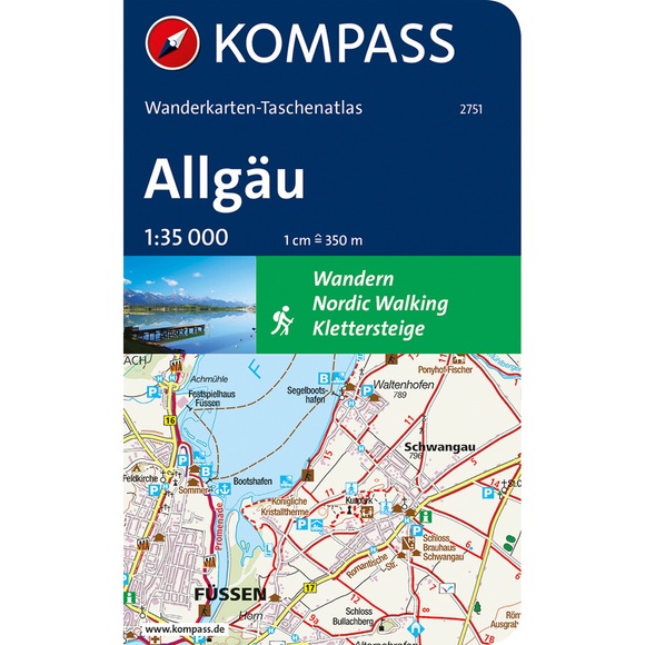 Kompass Wanderkarten-Taschenatlas Allgäu, m. 1 Karte