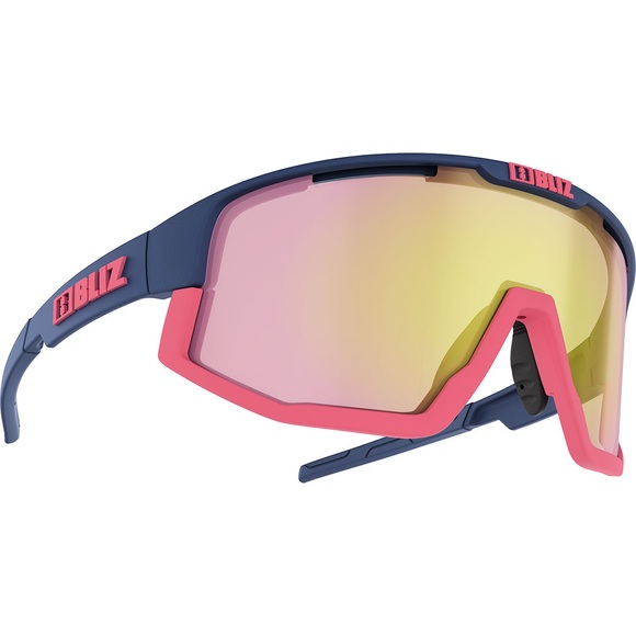 Bliz Sportbrille Fusion WM - Matt Dark Blue Jawbone Peach, Brown with Gold Rose Multi