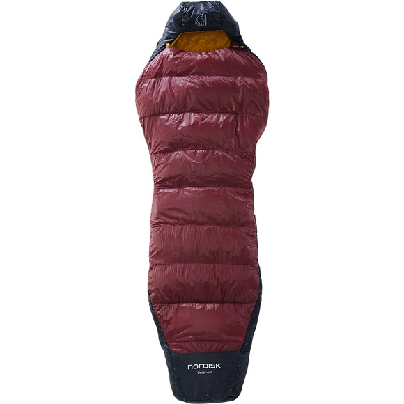 Nordisk Oscar +10° Curve Schlafsack L rio red/mustard yellow/black 2020 Kunstfaserschlafsäcke