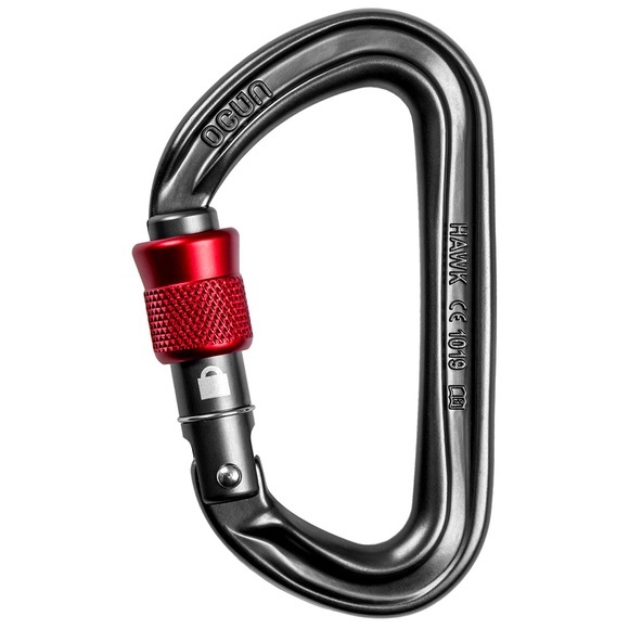 Ocun Hawk Screw Karabiner antracite/red 2020 Karabiner