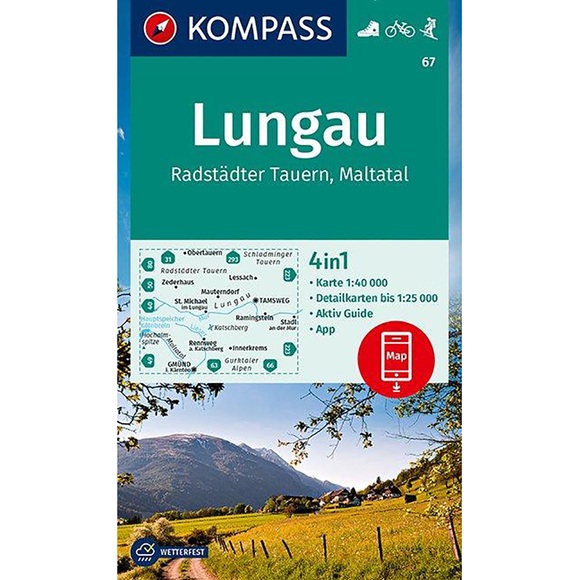 KOMPASS Wanderkarte Lungau, Radstädter Tauern, Maltatal