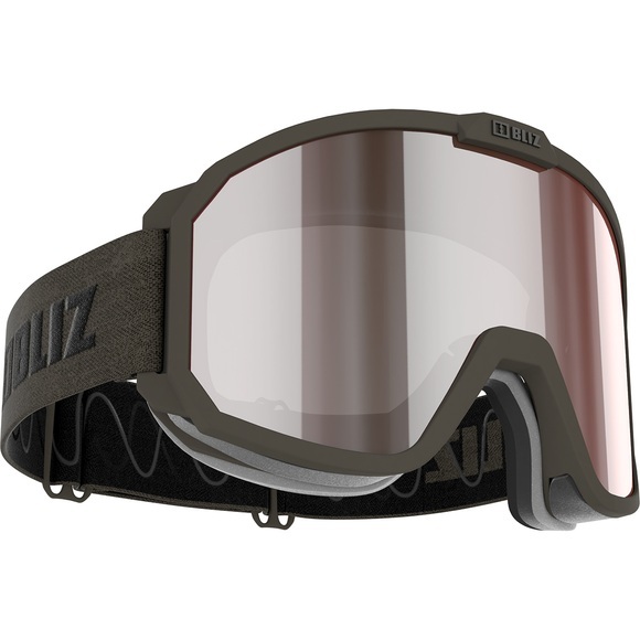 Bliz Skibrille Rave - Matt Camo Green, Smoke w Silver Mirror