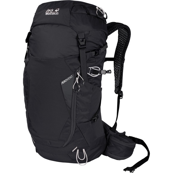 Jack Wolfskin Hinterlüfteter Wanderrucksack Crosstrail Liter Backlength one size schwarz black