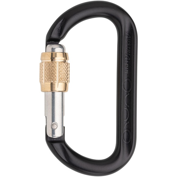 AustriAlpin Ovalo GI Screwgate Karabiner black anodized 2020 Karabiner