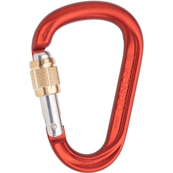 AustriAlpin HMS Rondo GI Screwgate Karabiner red anodized 2020 Karabiner