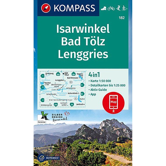 Kompass Verlag WK 182 Isarwinkel - Bad Tölz, Lenggries