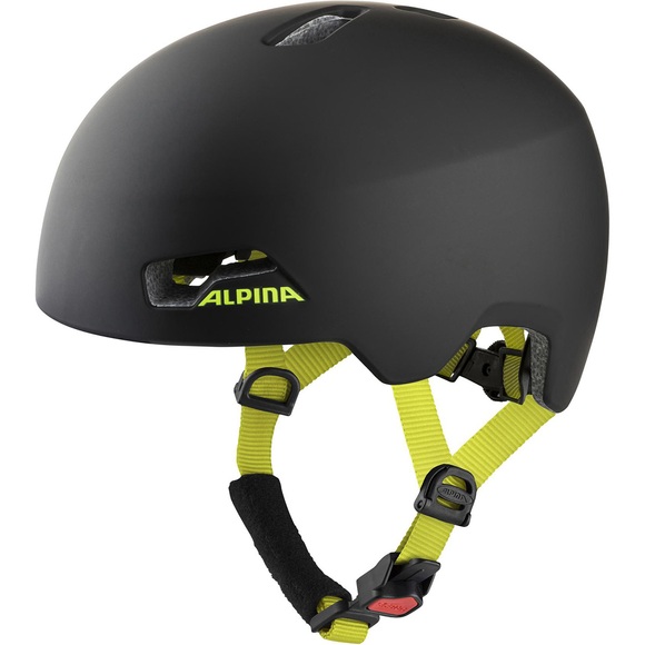 Alpina Hackney black-neon-yellow matt Velohelm schwarz