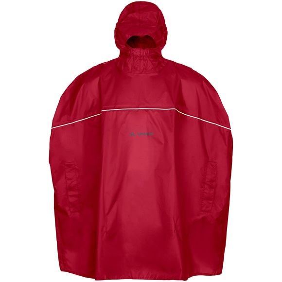 VAUDE Grody Poncho Kinder indian red 2019 122-128 Kinderjacken