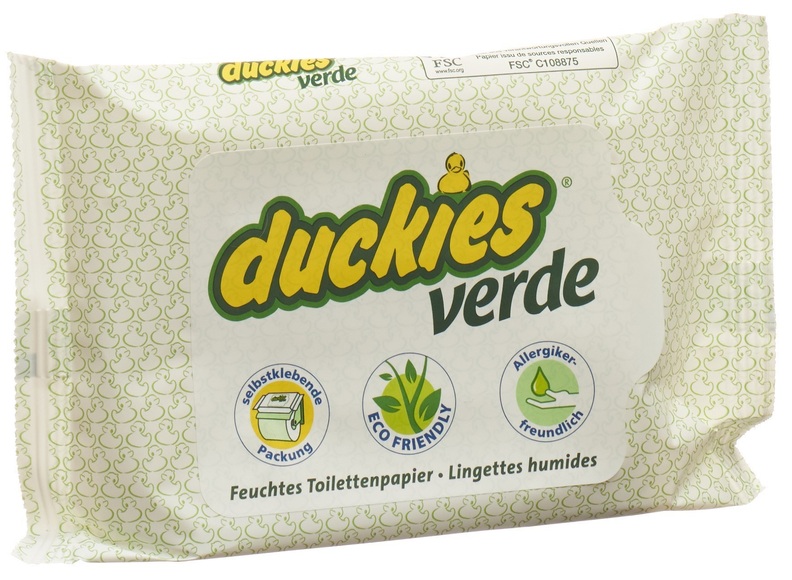 Duckies Verde Feuchtes Toilettenpapier 30 Stk