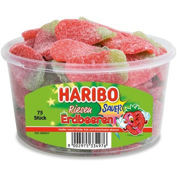 Haribo Saure Erdbeeren 75pièces