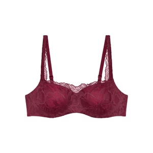 BODY MAKE-UP ILLUSION LACE BH mit Bügel, gefüttert in bordeux