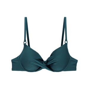 MADRAS Bikini Top gefüttert in petrol