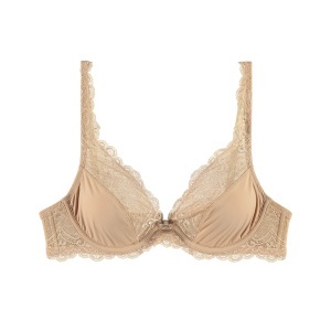 BELDONA, LACE COMFORT BH mit Bügel, ungefüttert mit herausnehmbaren Pads in beige