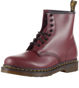 DR MARTENS, Derber Schnürstiefel 'Eye Boot Smooth', Dr. Martens Damenstiefeletten aus Leder, rot